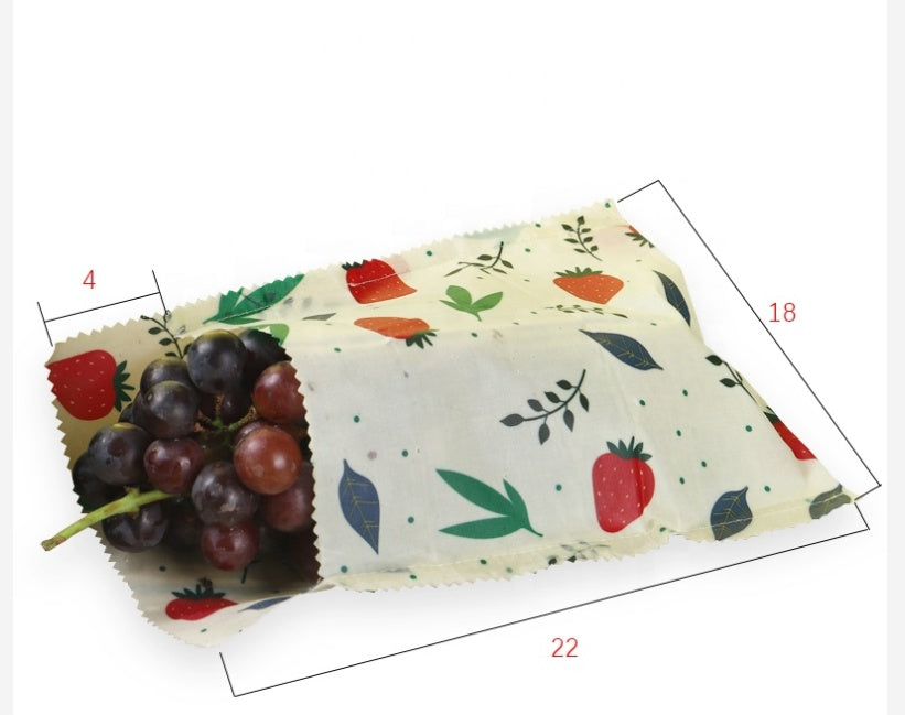 Grade Custom Size Pattern Reusable Eco Wrap Food Storage Bags